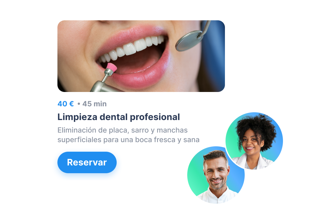 Exhibe cada tratamiento y especialista